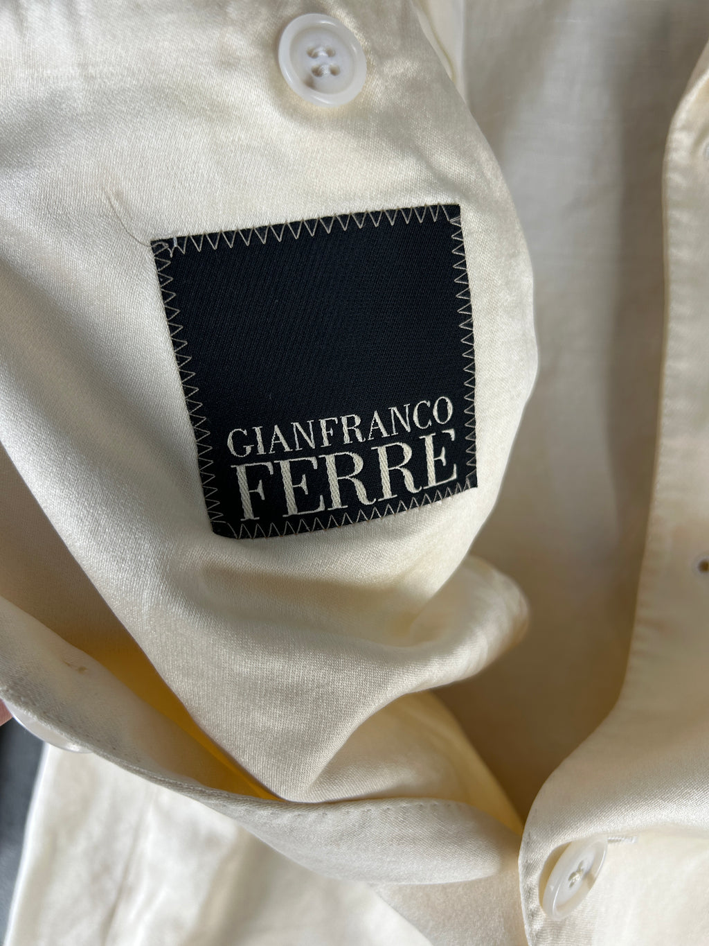Completo elegante Gianfranco Ferré bianco panna – Uomo Taglia L