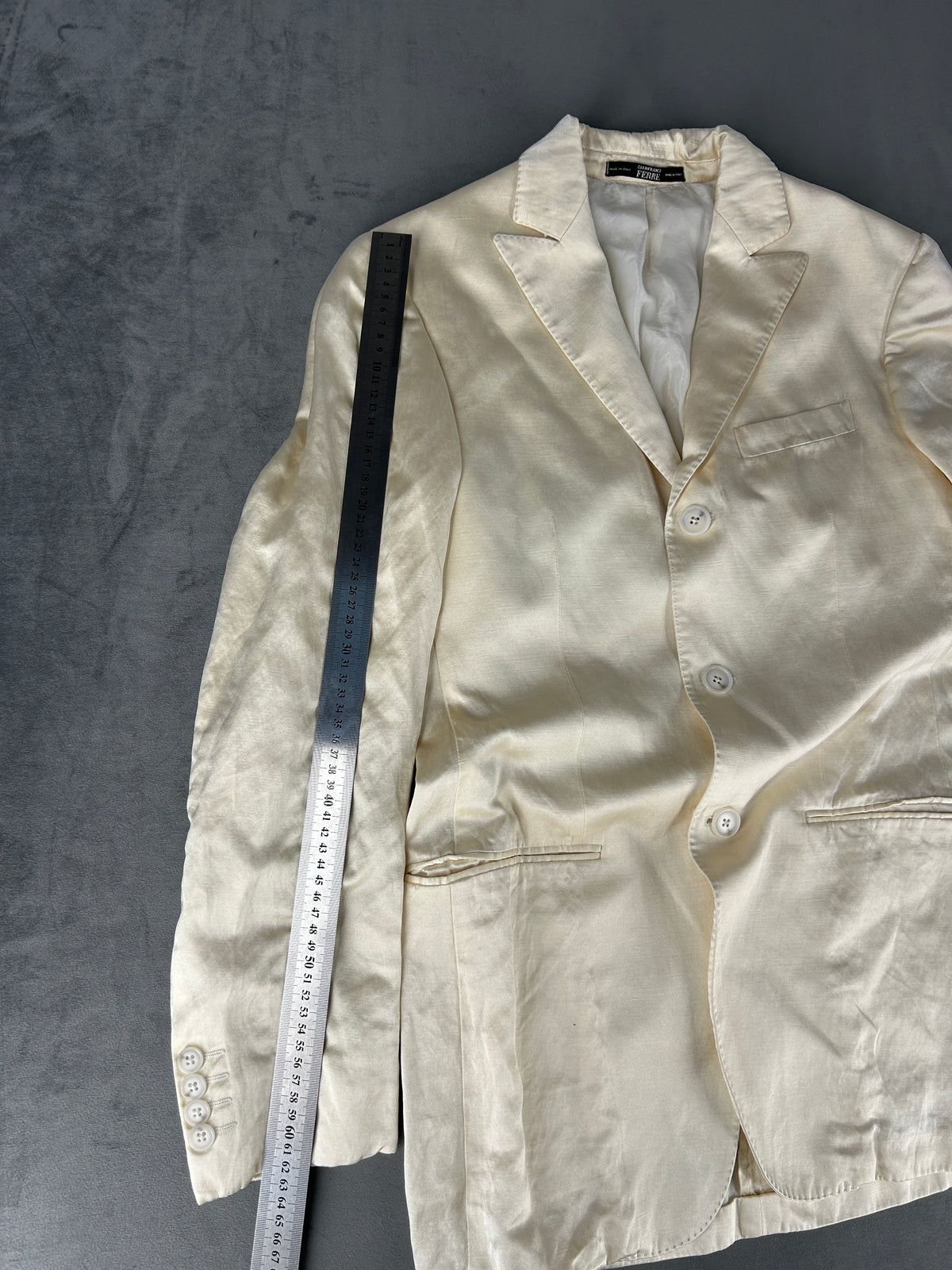 Completo elegante Gianfranco Ferré bianco panna – Uomo Taglia L