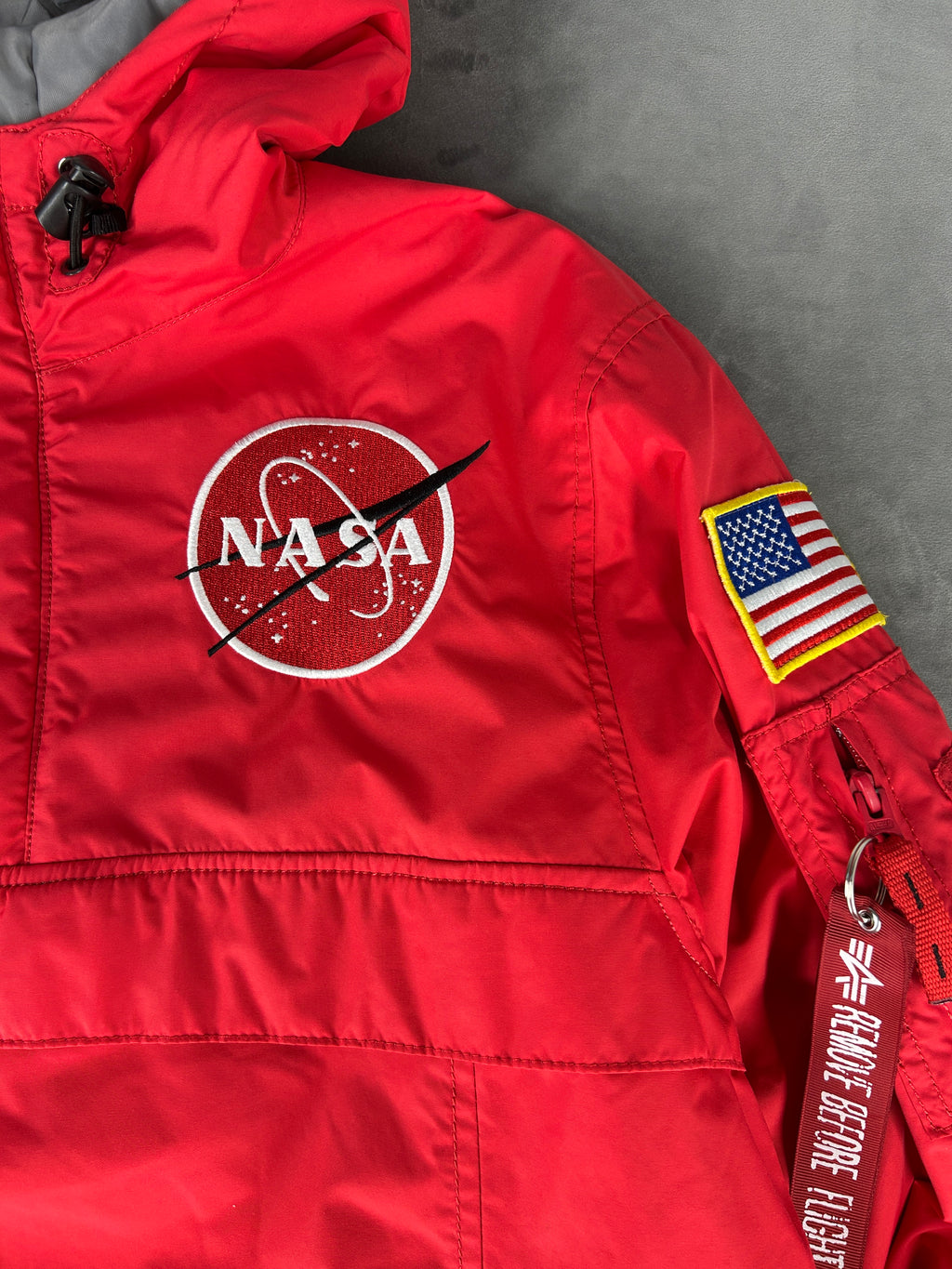 Giacca Alpha Industries NASA rossa – Uomo Taglia S