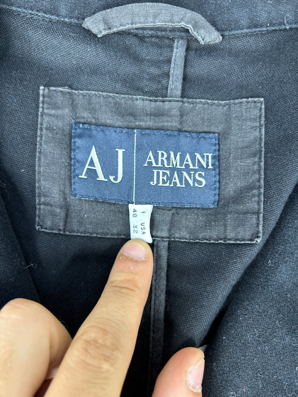 Blazer Armani Jeans nero – Uomo Taglia L (IT 48)