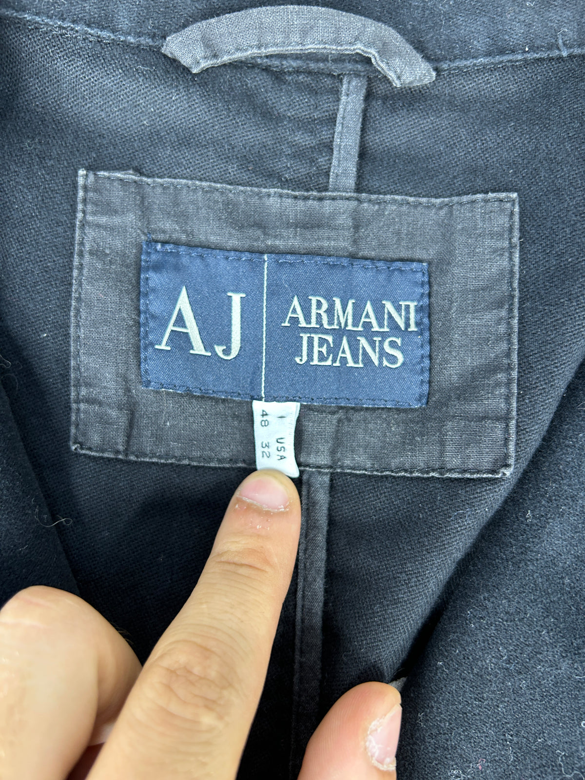 Blazer Armani Jeans nero – Uomo Taglia L (IT 48)