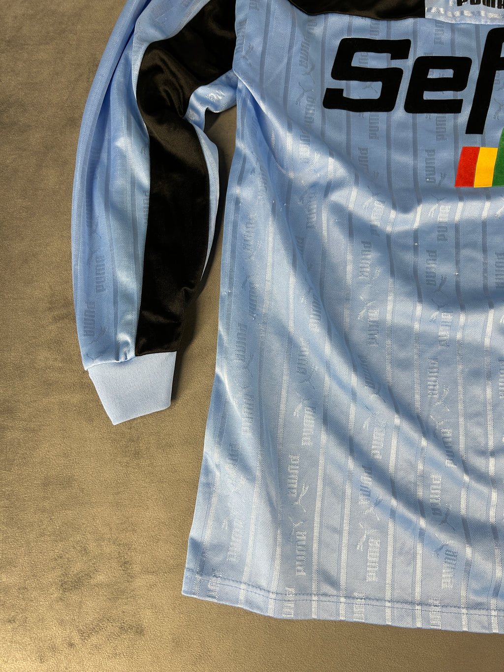 Maglia calcio Puma vintage azzurra Sefra – Uomo Taglia XL