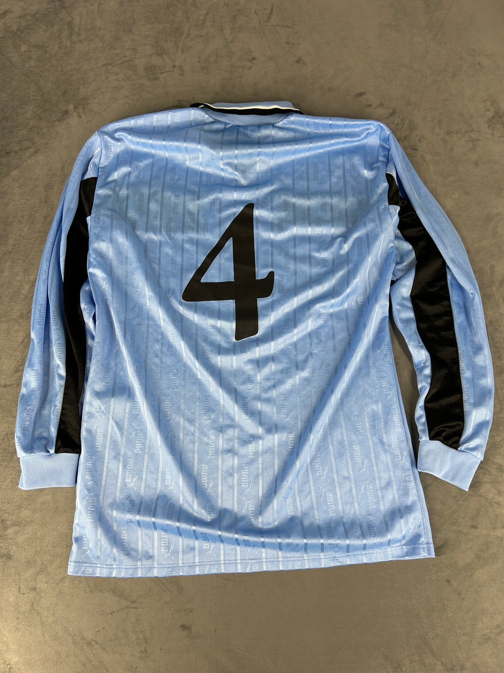 Maglia calcio Puma vintage azzurra Sefra – Uomo Taglia XL