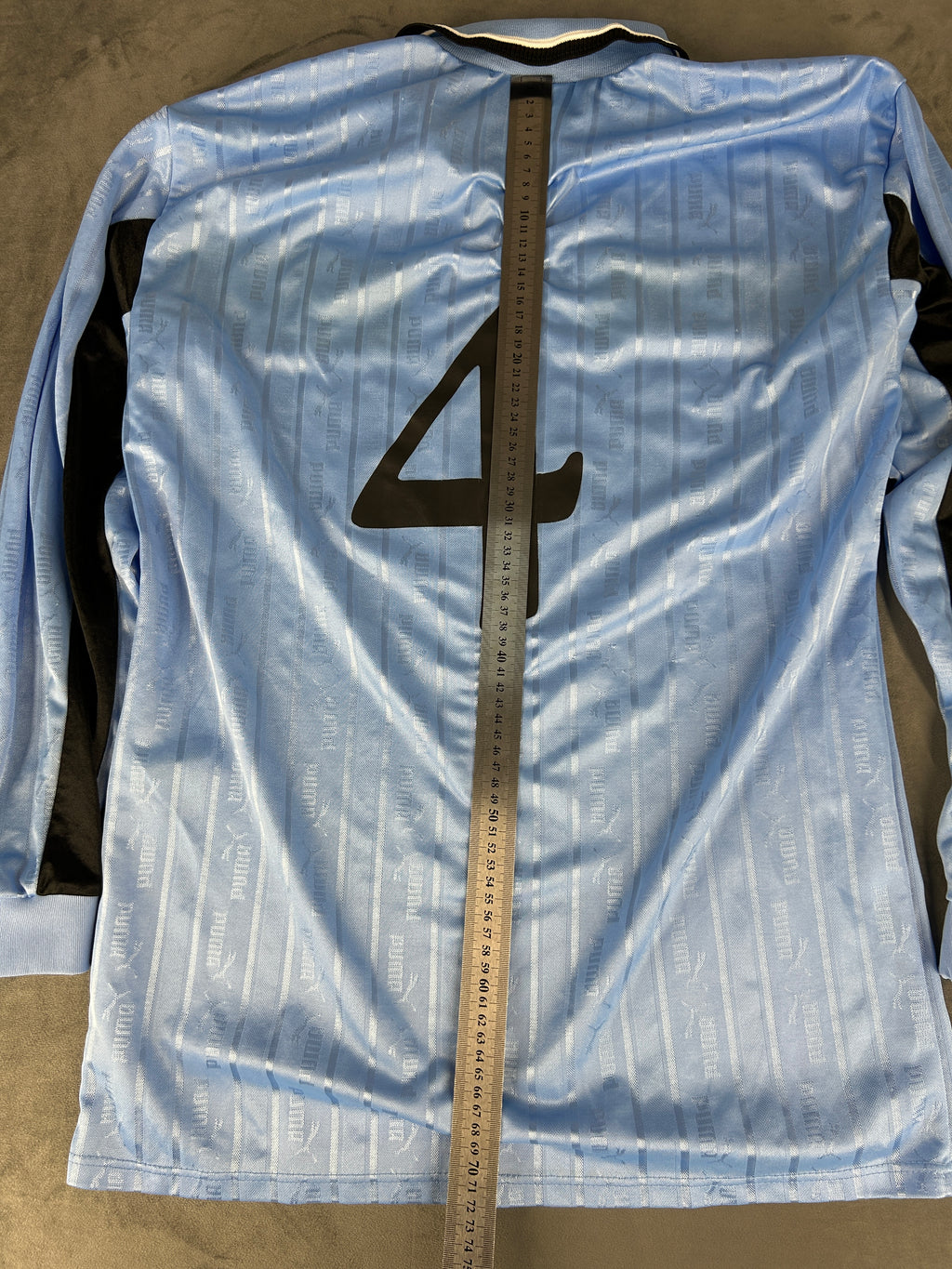 Maglia calcio Puma vintage azzurra Sefra – Uomo Taglia XL