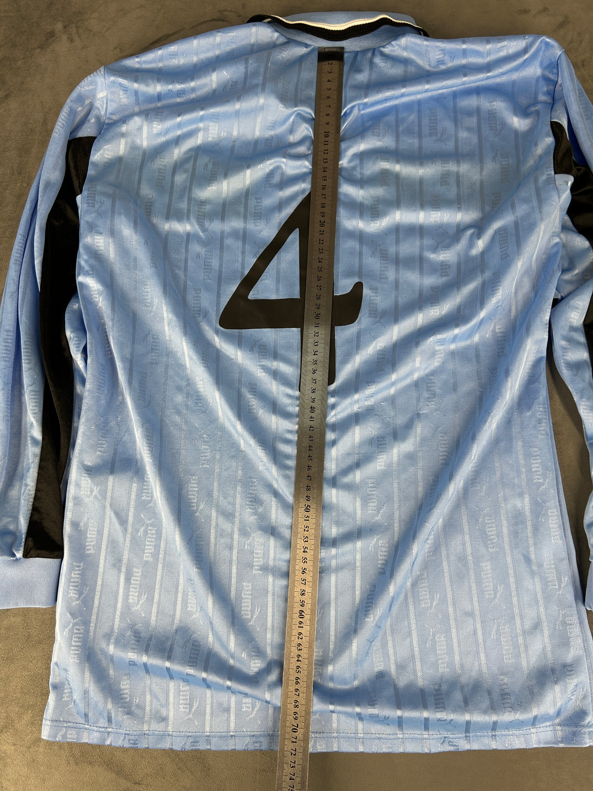 Maglia calcio Puma vintage azzurra Sefra – Uomo Taglia XL
