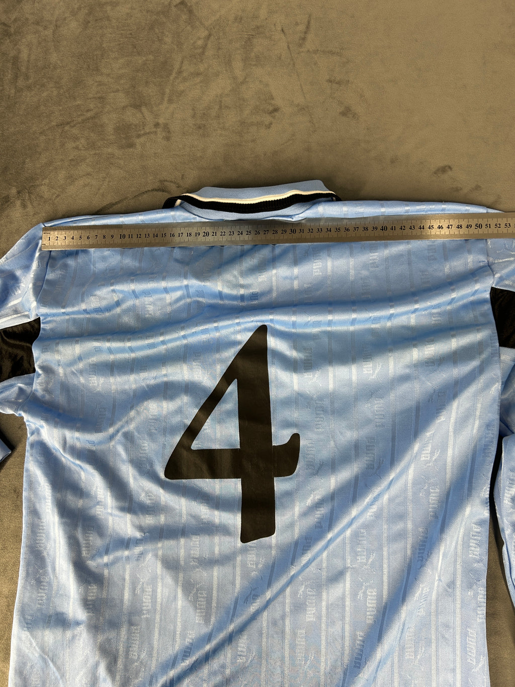 Maglia calcio Puma vintage azzurra Sefra – Uomo Taglia XL