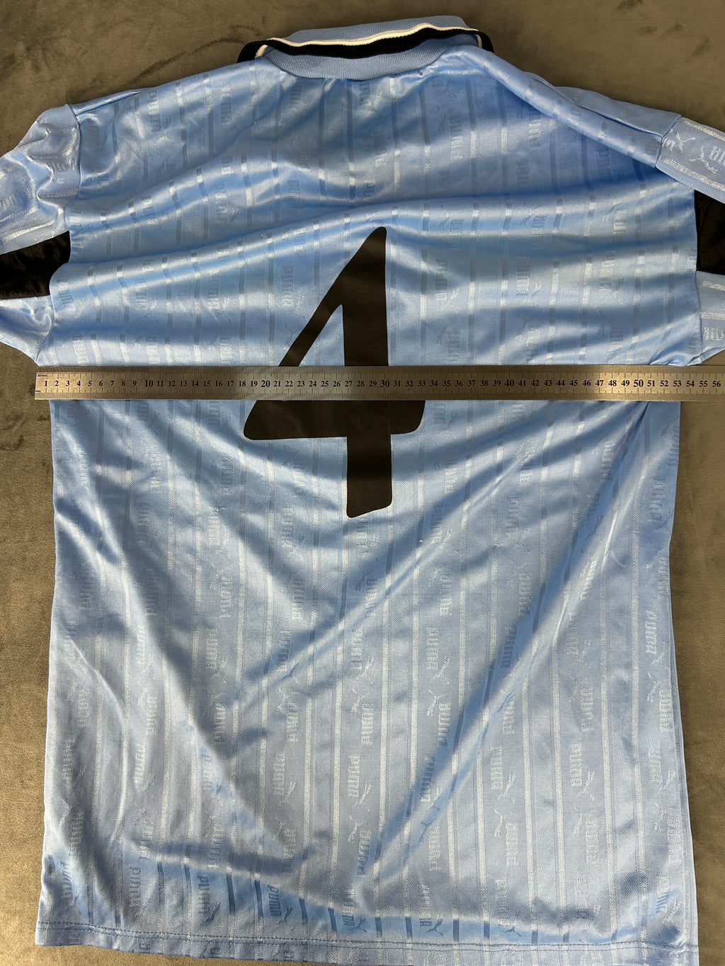 Maglia calcio Puma vintage azzurra Sefra – Uomo Taglia XL