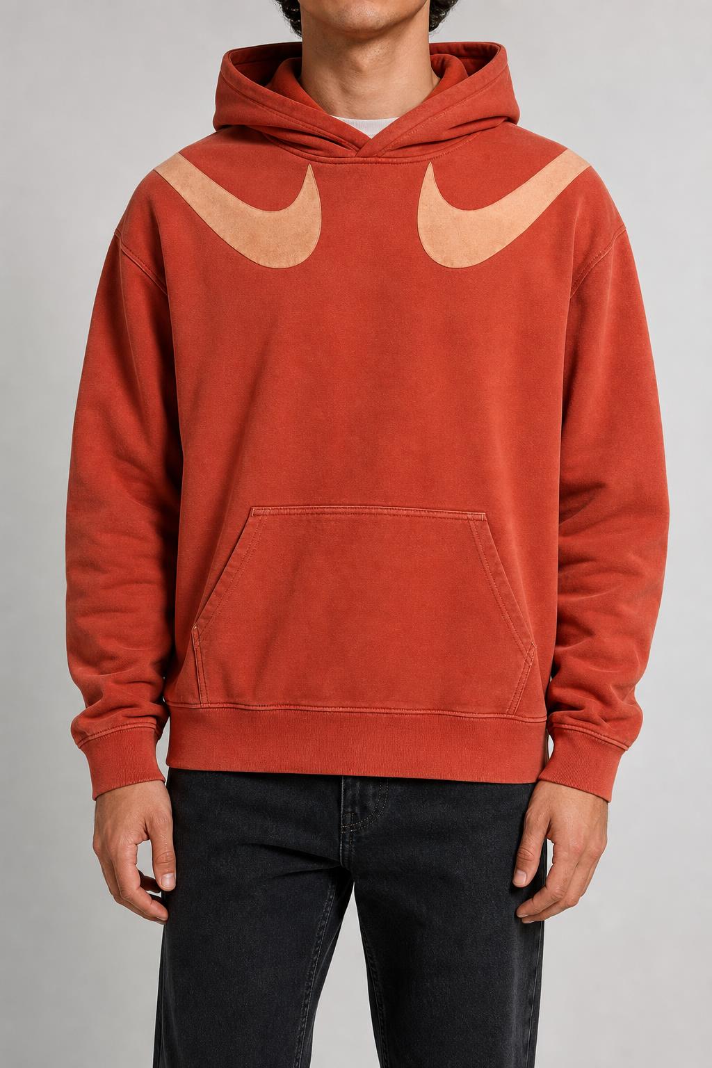 Felpa hoodie Nike Swoosh rossa – Uomo Taglia M