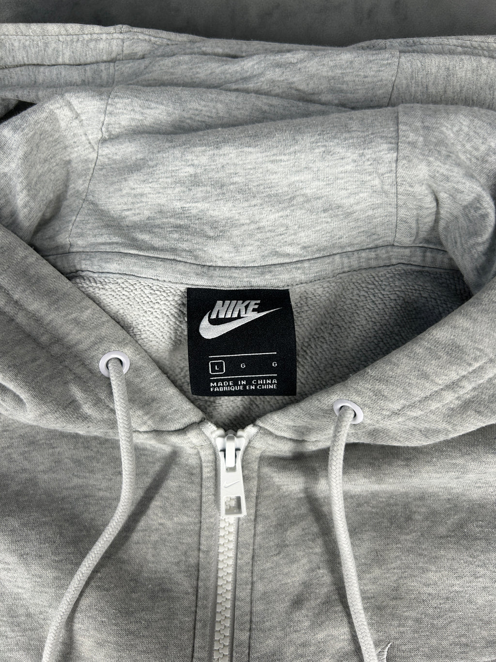 Felpa full-zip Nike Swoosh grigia – Uomo Taglia L
