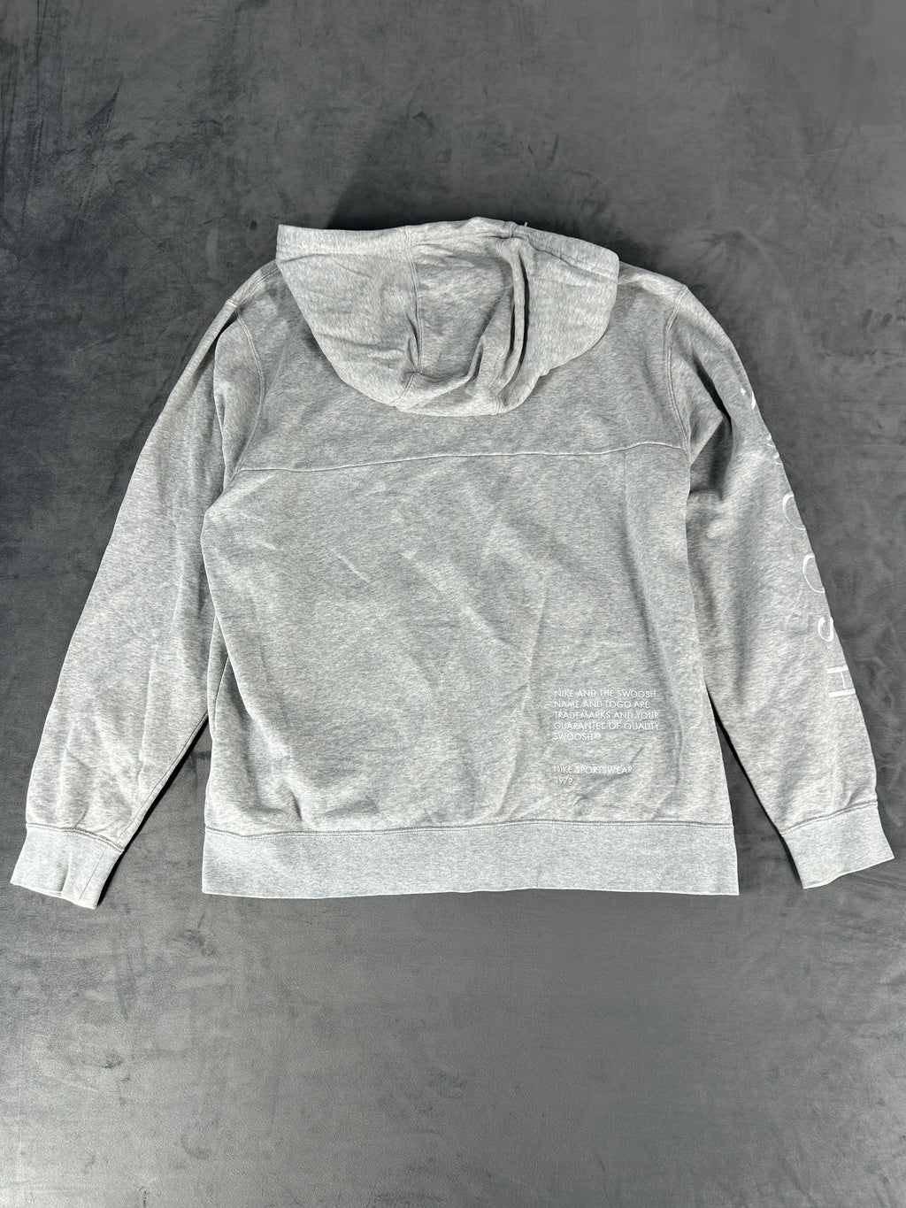 Felpa full-zip Nike Swoosh grigia – Uomo Taglia L