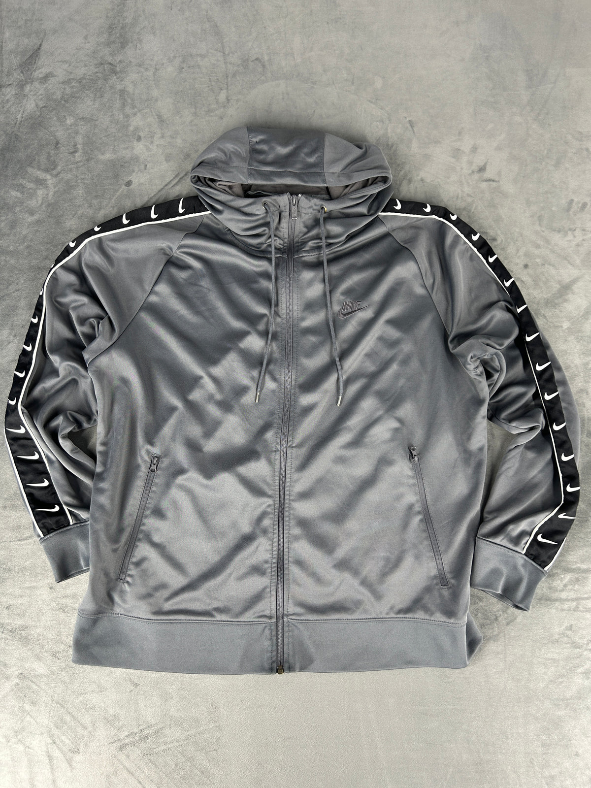 Felpa full-zip Nike grigia con cappuccio – Uomo Taglia L