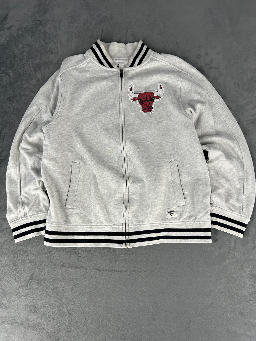 Felpa full-zip Fanatics Chicago Bulls grigia – Uomo Taglia M