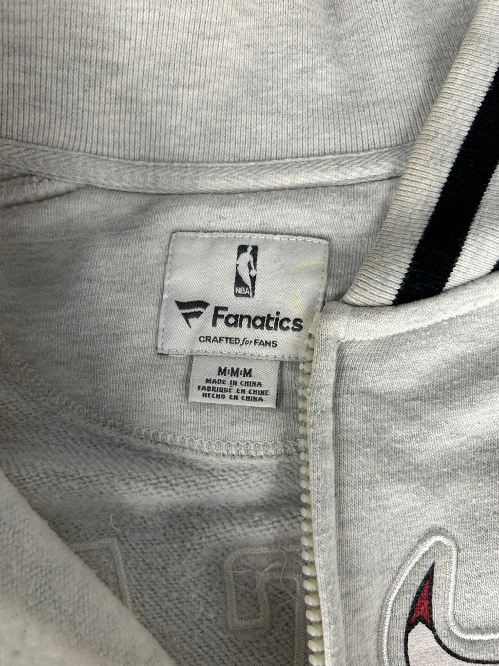 Felpa full-zip Fanatics Chicago Bulls grigia – Uomo Taglia M