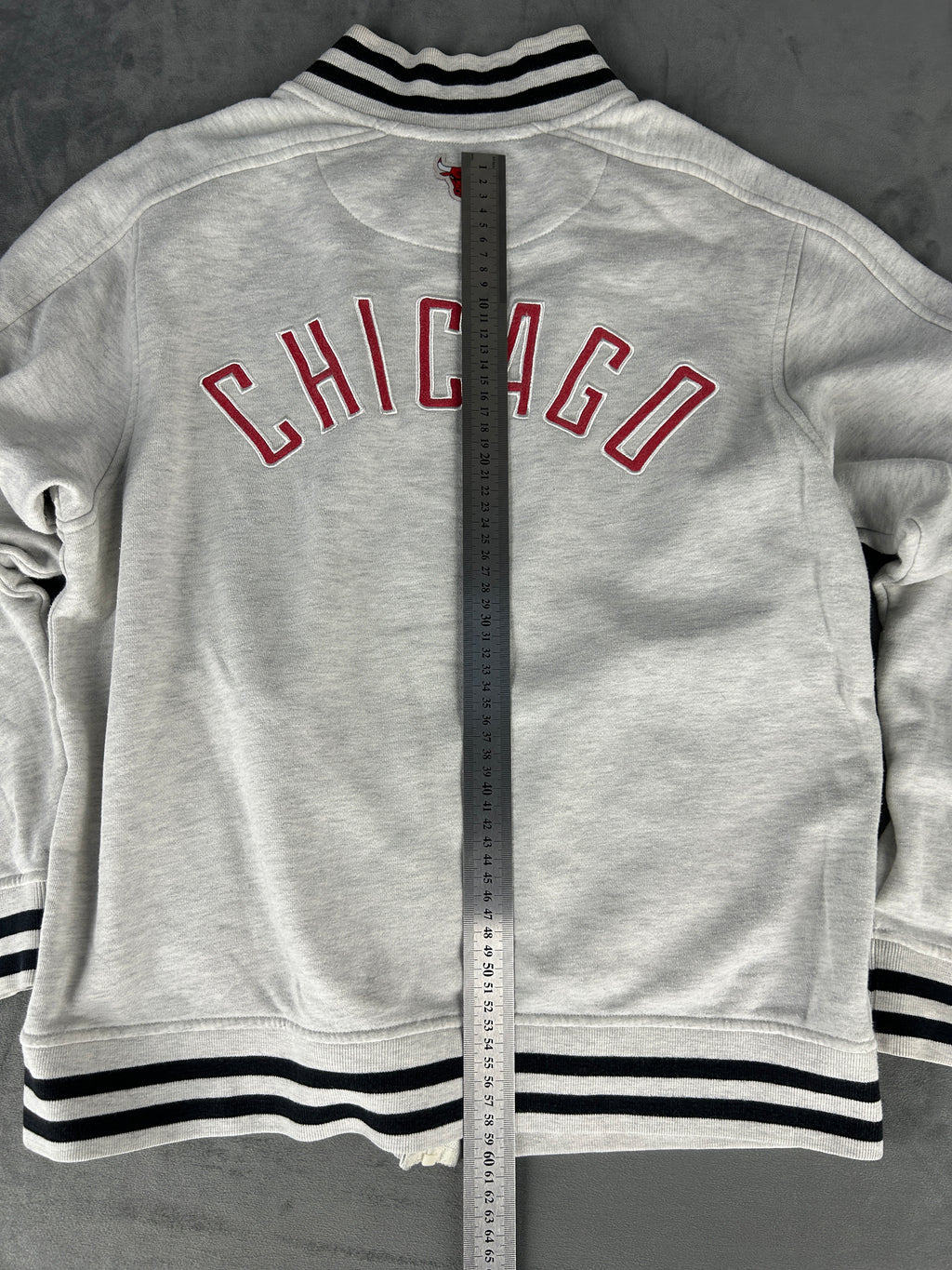 Felpa full-zip Fanatics Chicago Bulls grigia – Uomo Taglia M