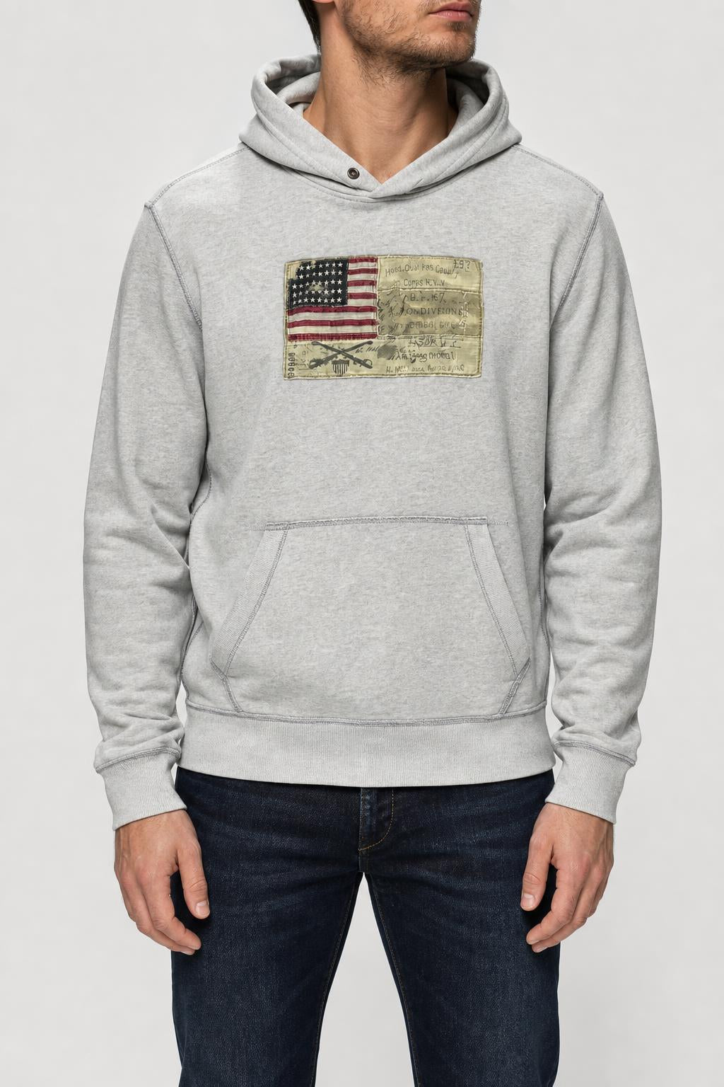 Felpa hoodie Polo Jeans Ralph Lauren grigia – Uomo Taglia L