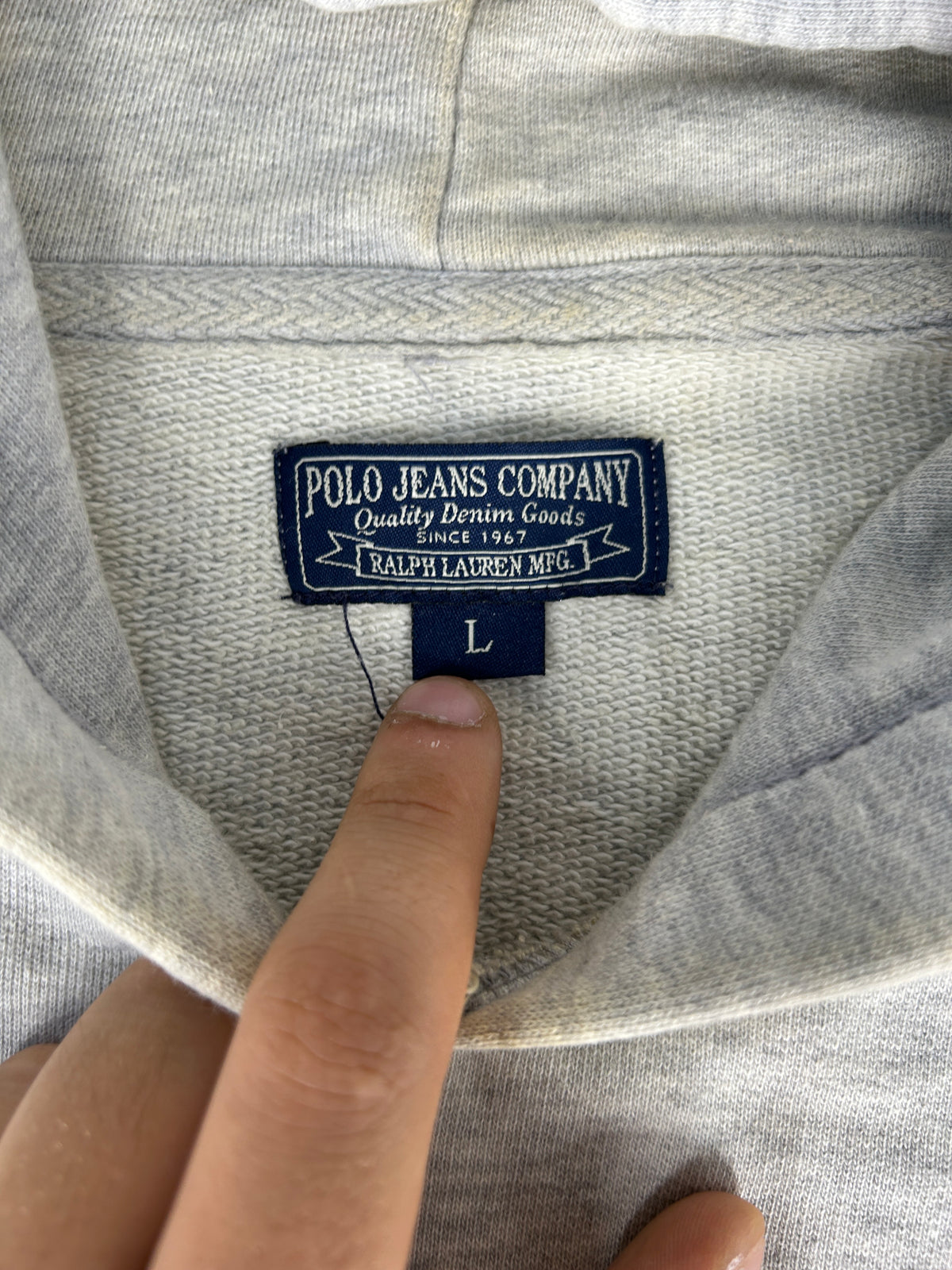 Felpa hoodie Polo Jeans Ralph Lauren grigia – Uomo Taglia L