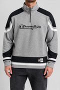 Felpa Champion half-zip grigia – Uomo Taglia XL