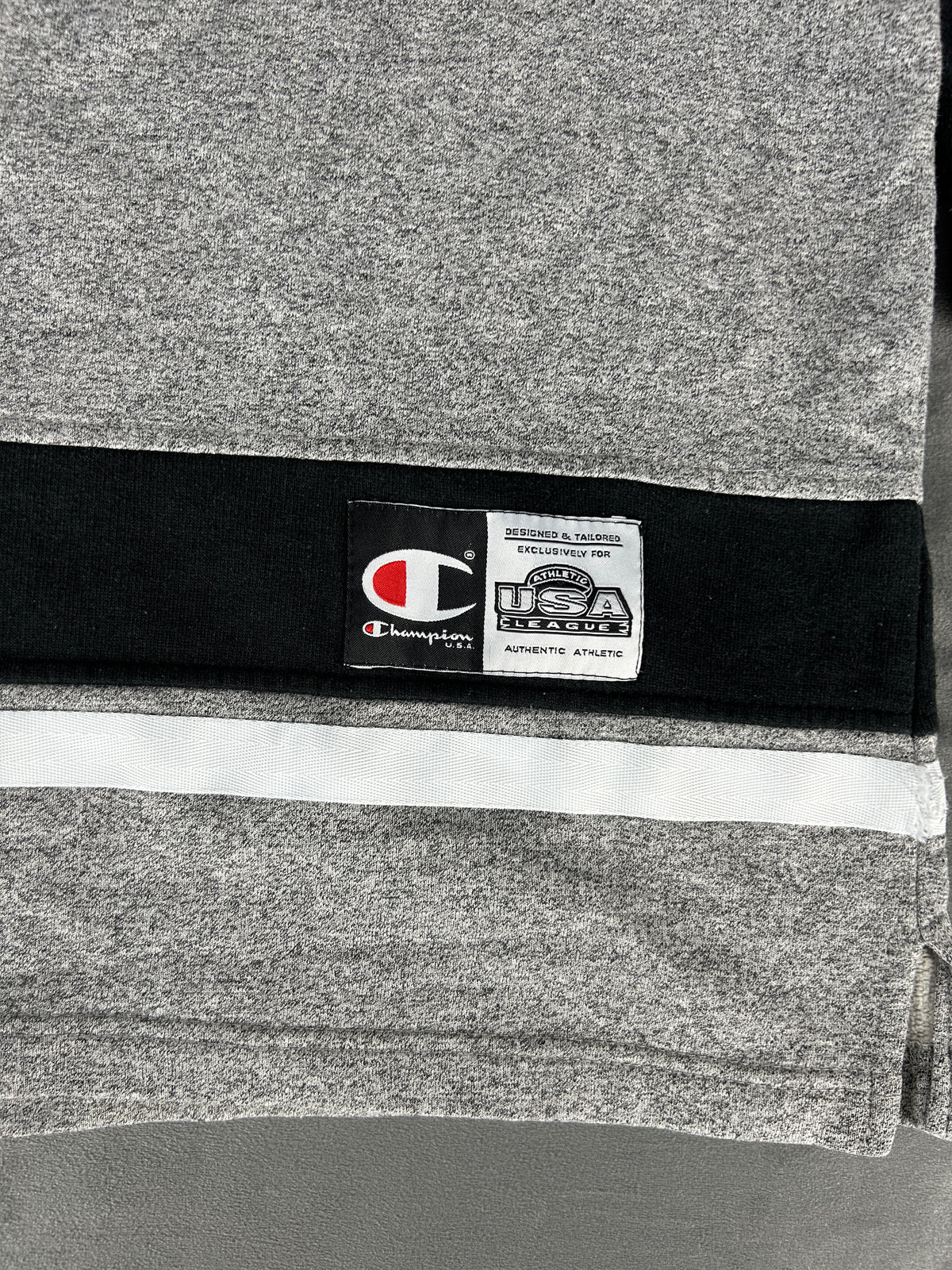 Felpa Champion half-zip grigia – Uomo Taglia XL
