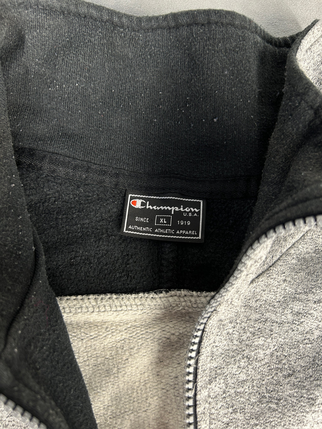 Felpa Champion half-zip grigia – Uomo Taglia XL