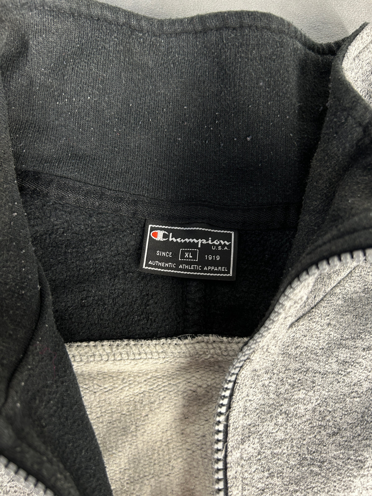 Felpa Champion half-zip grigia – Uomo Taglia XL