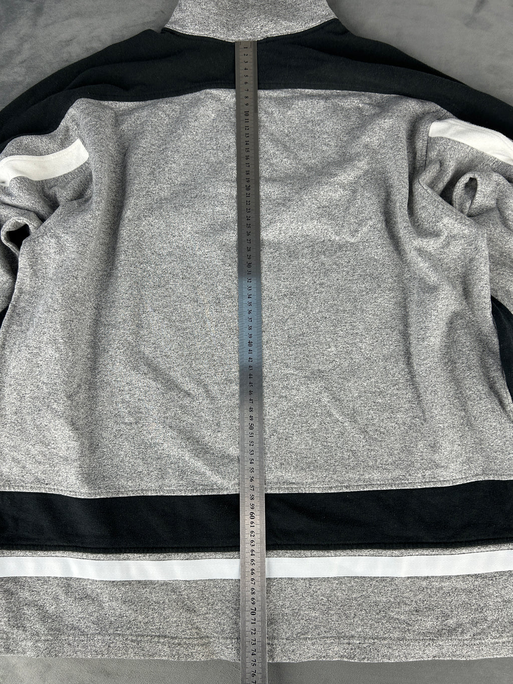 Felpa Champion half-zip grigia – Uomo Taglia XL