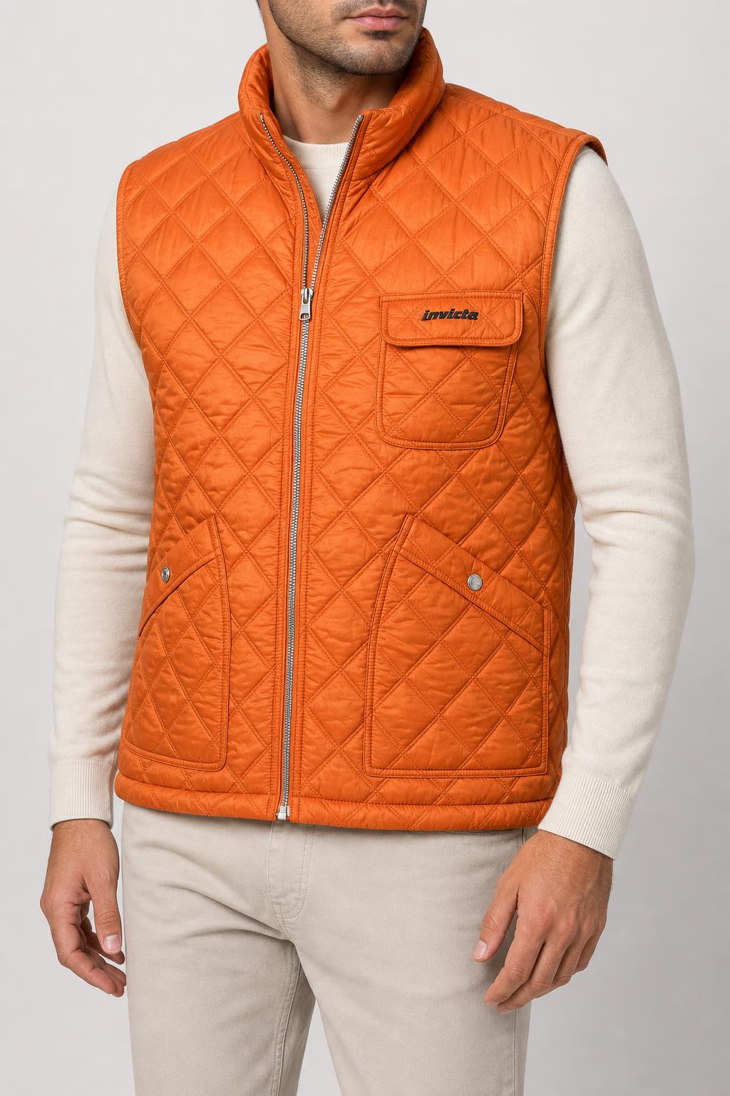 Gilet Invicta trapuntato arancione – Uomo Taglia XL