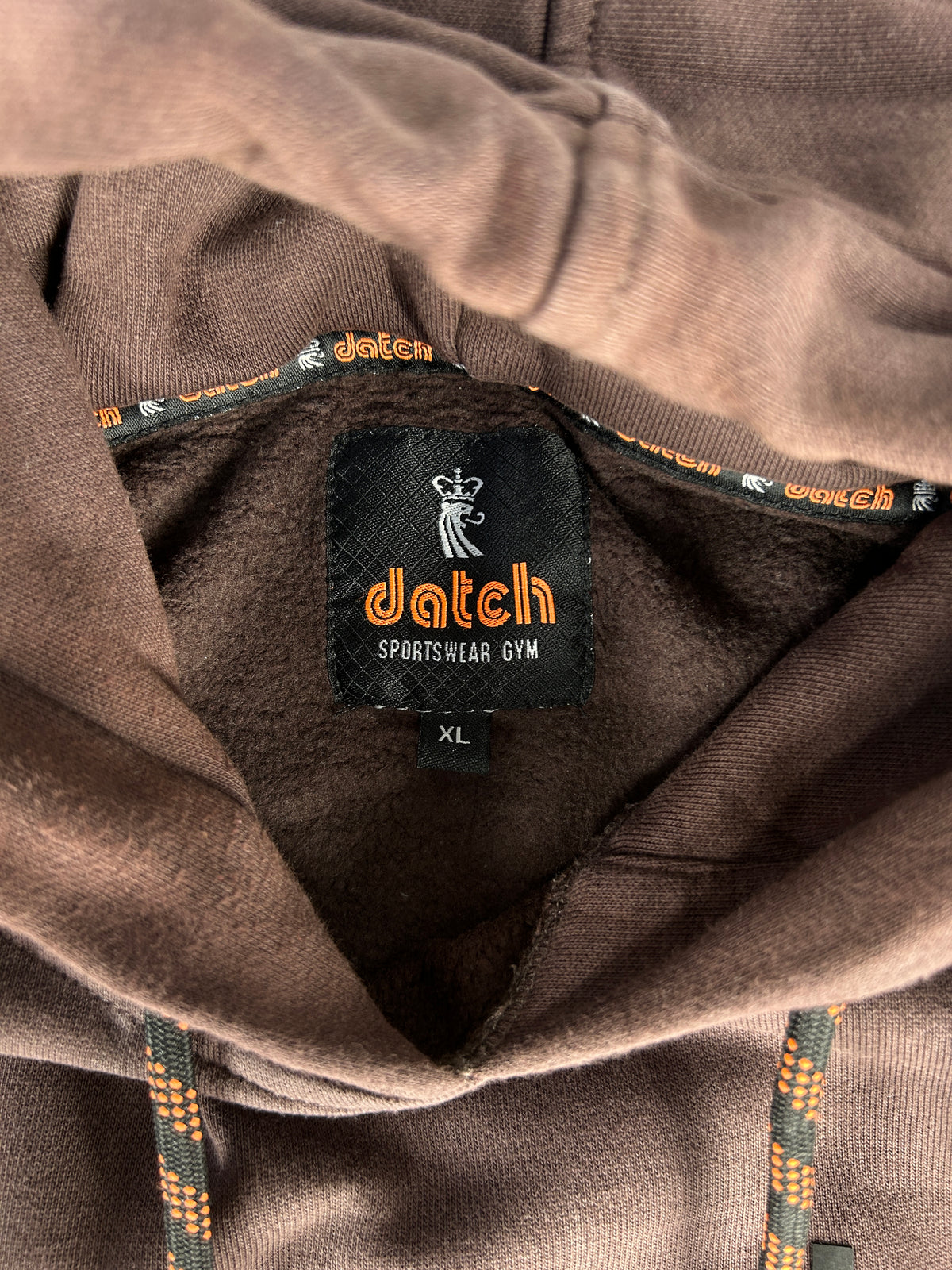 Felpa Datch con cappuccio marrone – Uomo Taglia XL