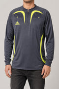 Maglia tecnica Adidas grigio scuro half-zip – Uomo Taglia L