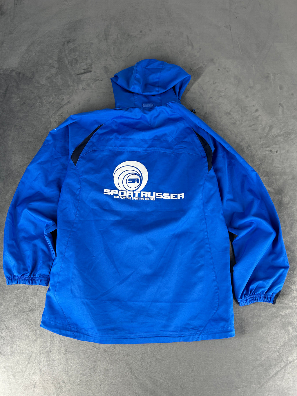 Giacca a vento Nike blu royal con cappuccio – Uomo Taglia S