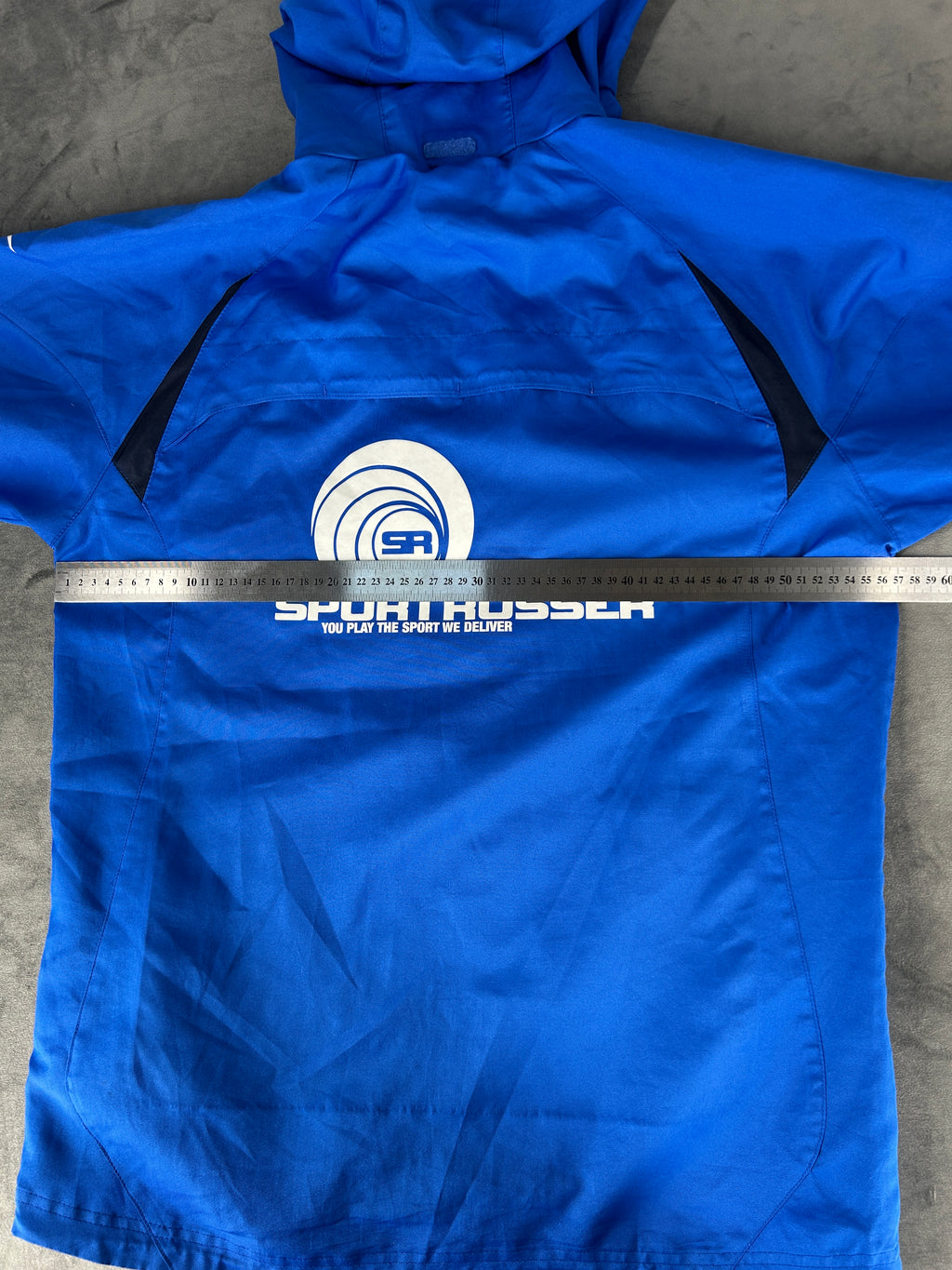 Giacca a vento Nike blu royal con cappuccio – Uomo Taglia S