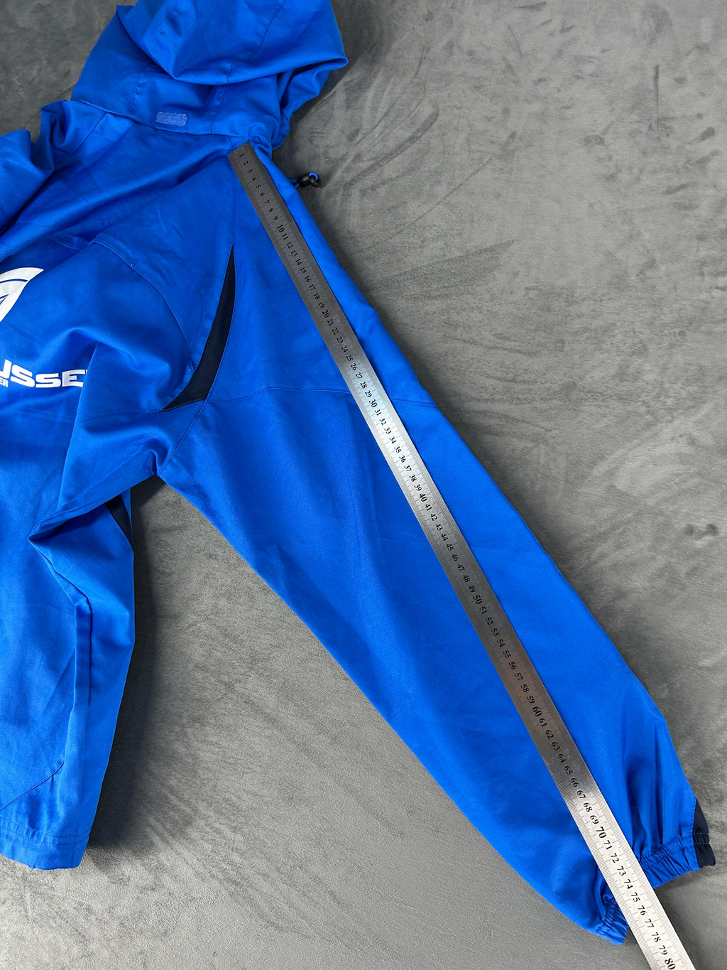 Giacca a vento Nike blu royal con cappuccio – Uomo Taglia S