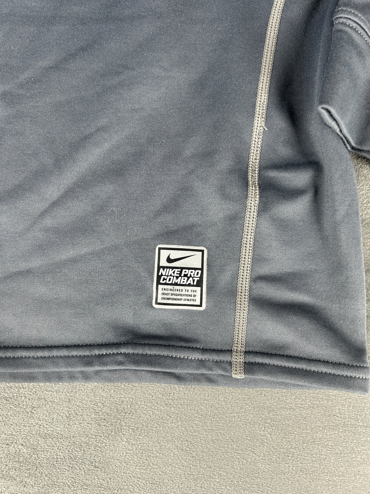 Maglia tecnica Nike Pro mock-neck grigia manica lunga – Uomo Taglia L