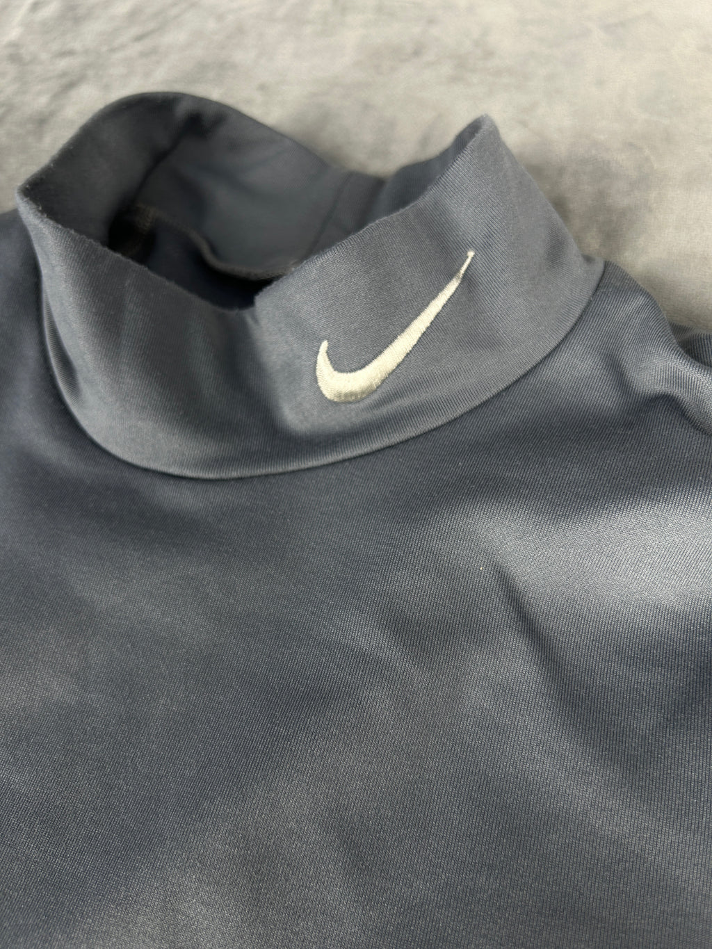 Maglia tecnica Nike Pro mock-neck grigia manica lunga – Uomo Taglia L