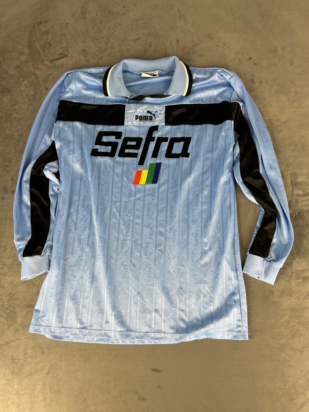 Maglia da calcio Puma vintage Sefra azzurra n.8 – Uomo Taglia XL