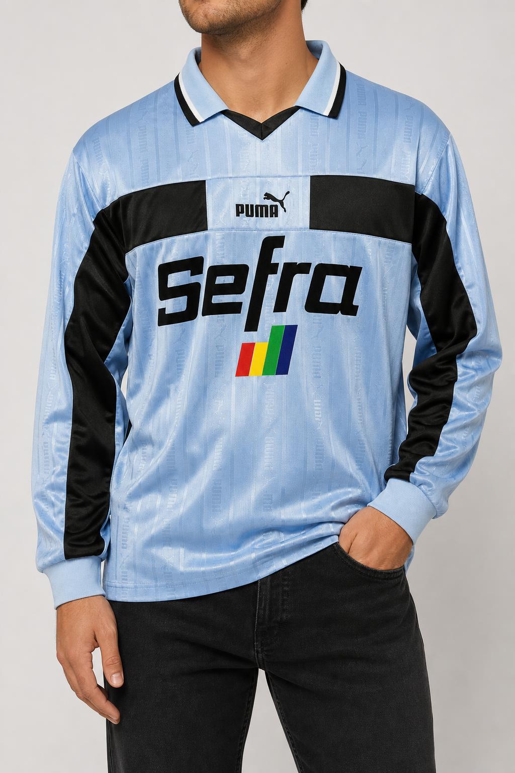 Maglia da calcio Puma vintage Sefra azzurra n.17 – Uomo Taglia XL