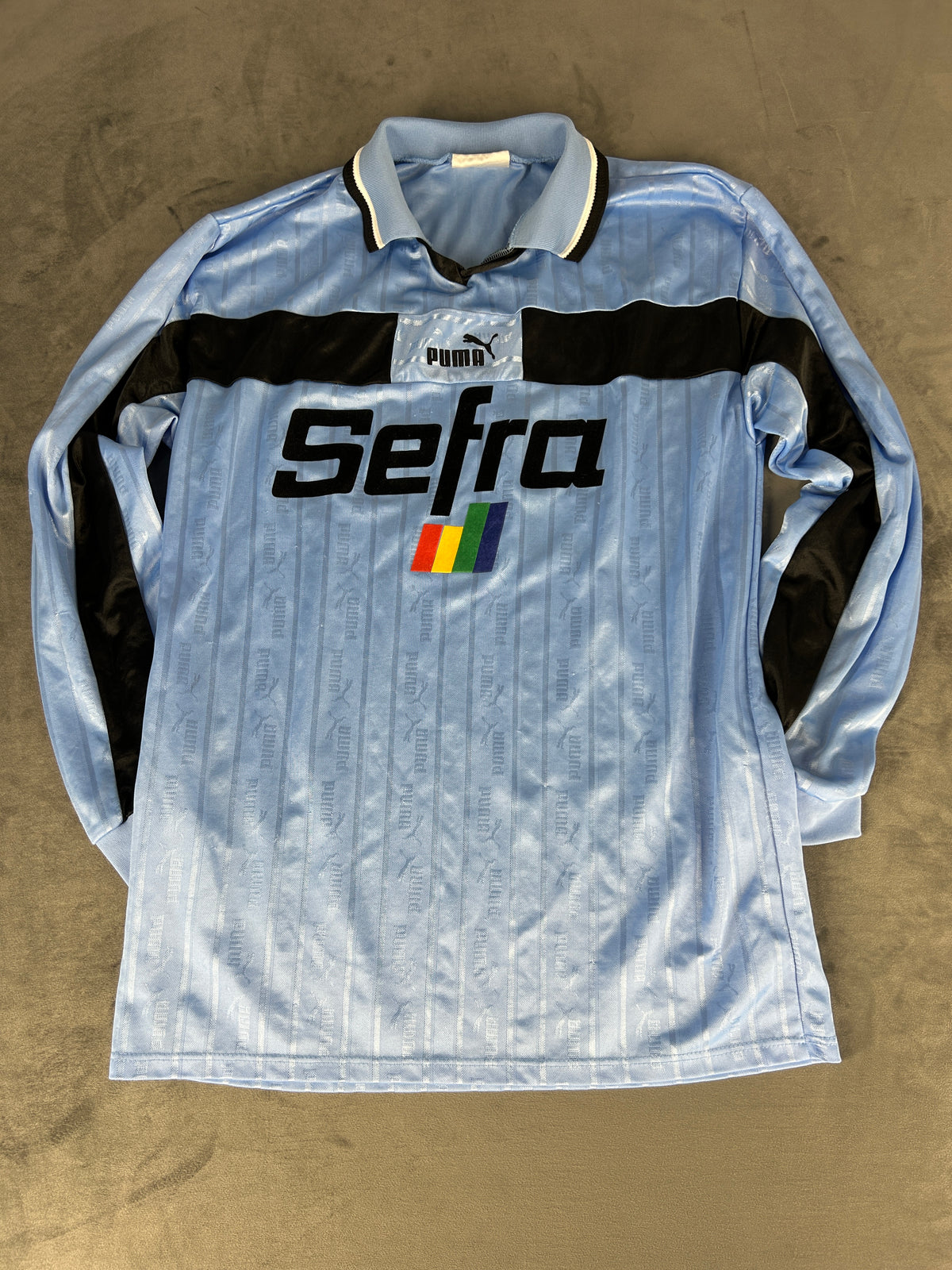 Maglia da calcio Puma vintage Sefra azzurra n.17 – Uomo Taglia XL