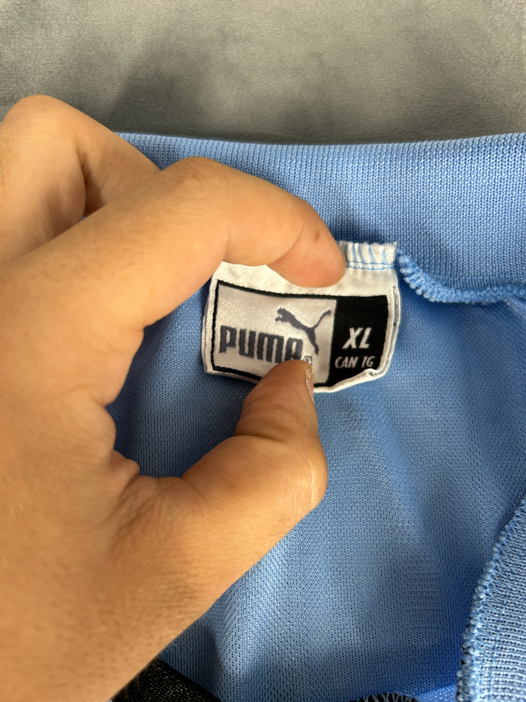 Maglia da calcio Puma vintage Sefra azzurra n.17 – Uomo Taglia XL