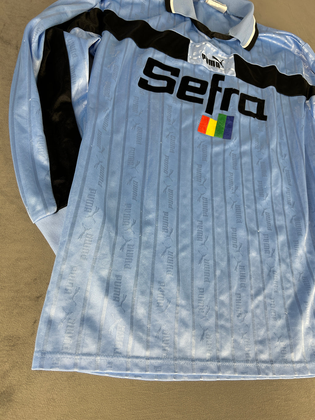 Maglia da calcio Puma vintage Sefra azzurra n.17 – Uomo Taglia XL