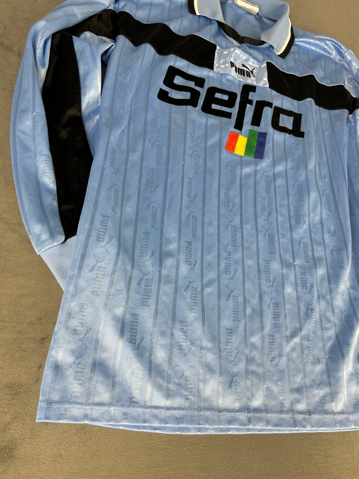 Maglia da calcio Puma vintage Sefra azzurra n.17 – Uomo Taglia XL