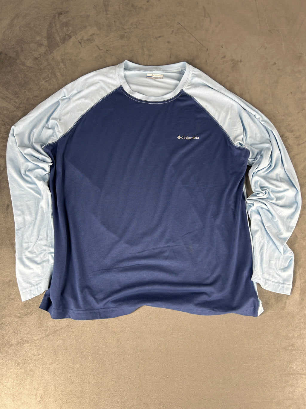 T-shirt manica lunga Columbia blu navy/azzurra – Uomo Taglia L
