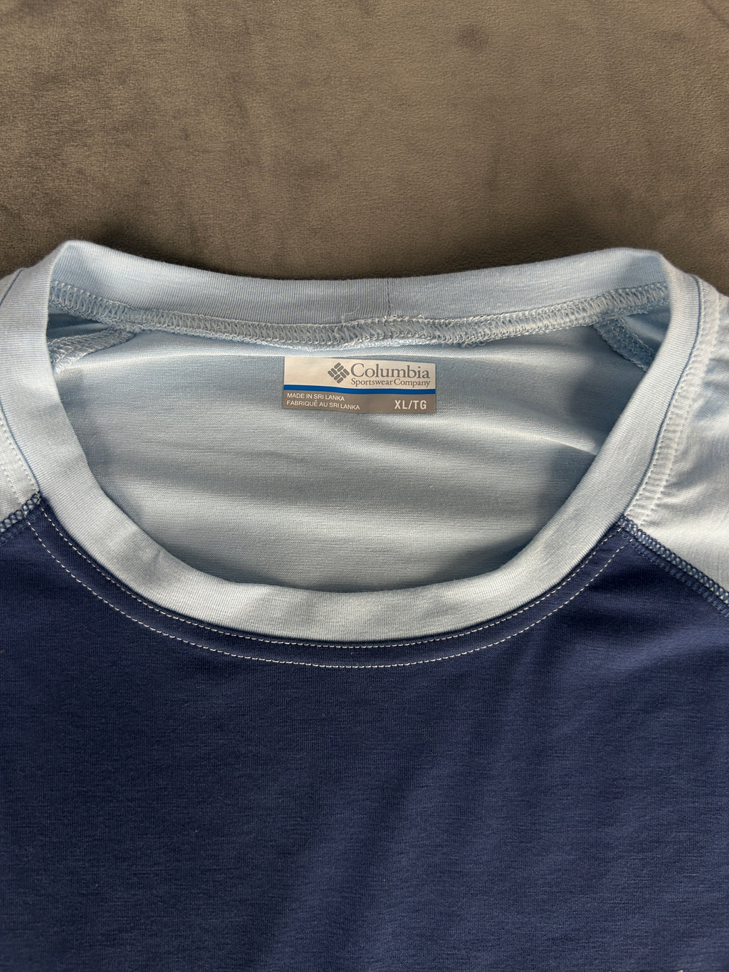 T-shirt manica lunga Columbia blu navy/azzurra – Uomo Taglia L