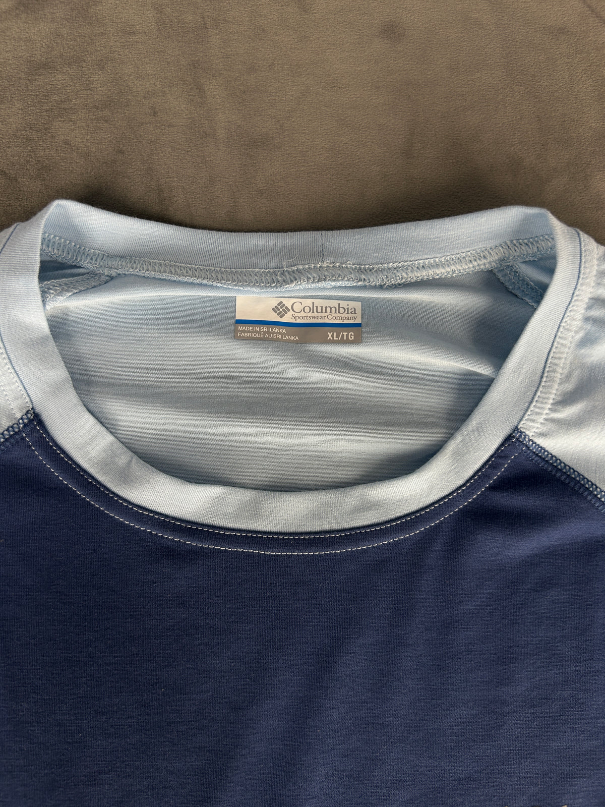 T-shirt manica lunga Columbia blu navy/azzurra – Uomo Taglia L