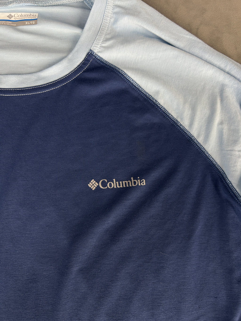 T-shirt manica lunga Columbia blu navy/azzurra – Uomo Taglia L
