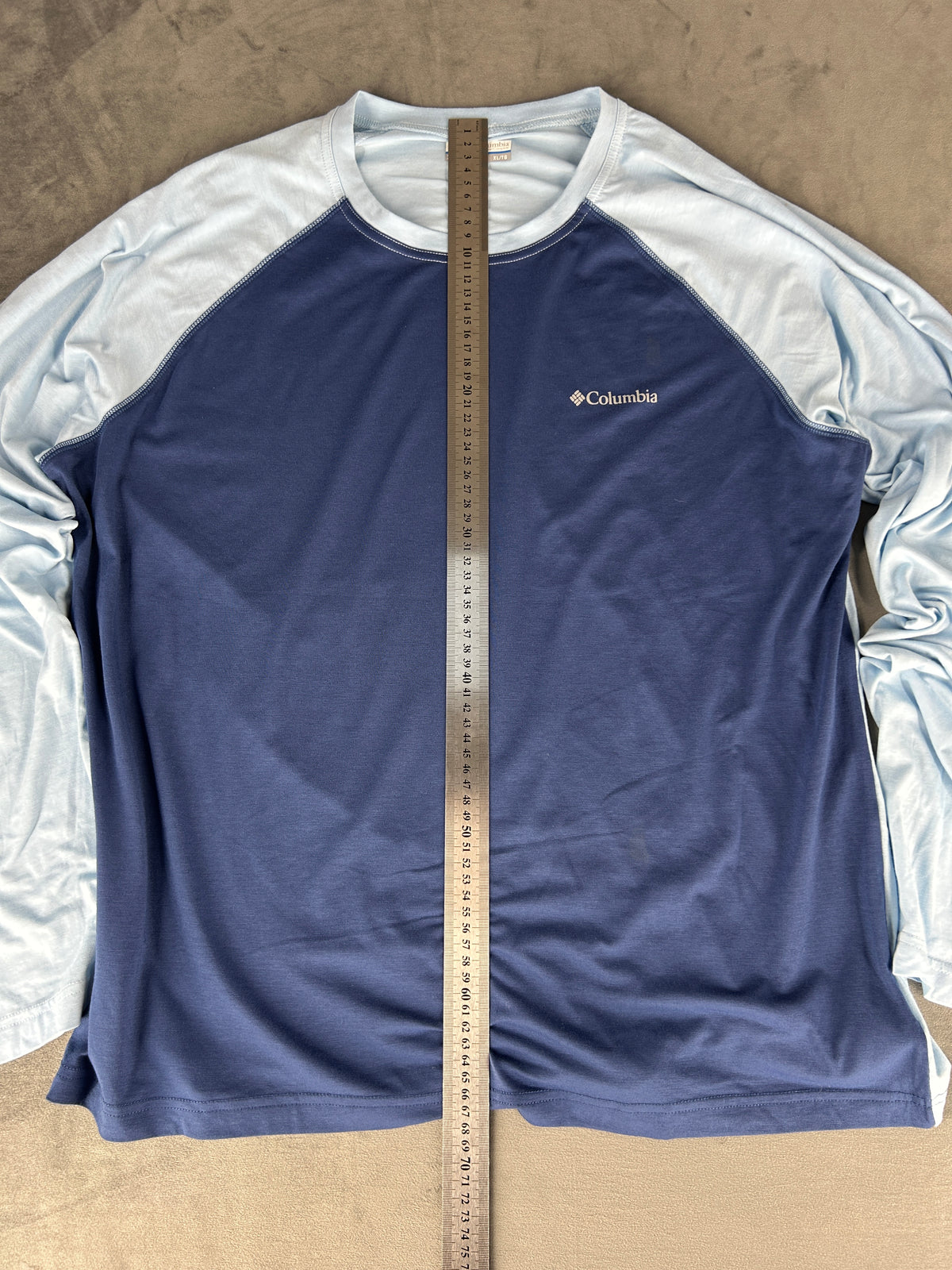 T-shirt manica lunga Columbia blu navy/azzurra – Uomo Taglia L