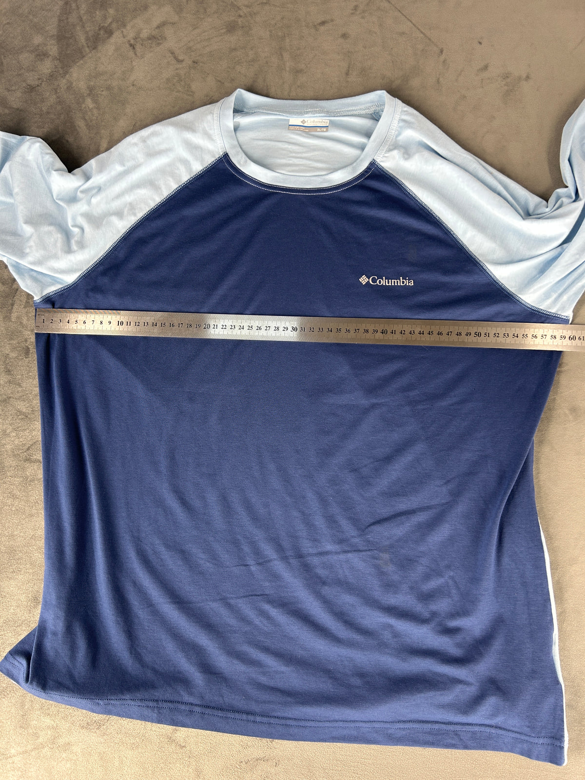 T-shirt manica lunga Columbia blu navy/azzurra – Uomo Taglia L