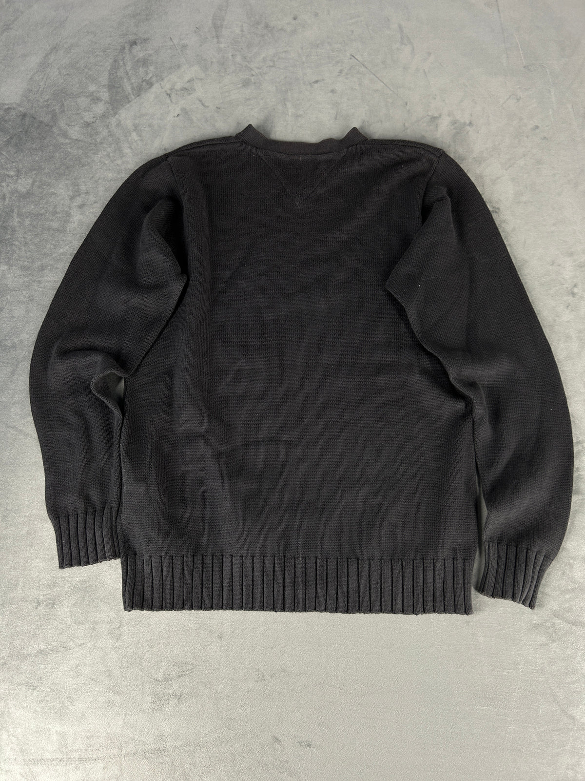 Maglione Tommy Hilfiger scollo a V nero – Uomo Taglia L