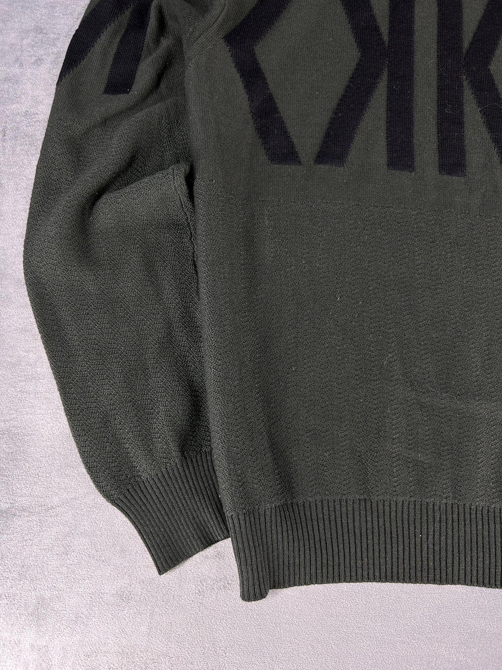 Dolcevita Bikkembergs verde militare in lana con logo – Uomo Taglia M