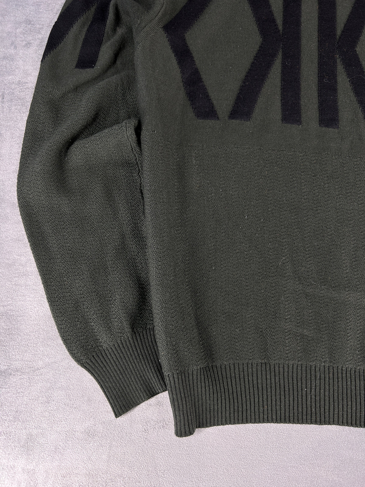 Dolcevita Bikkembergs verde militare in lana con logo – Uomo Taglia M