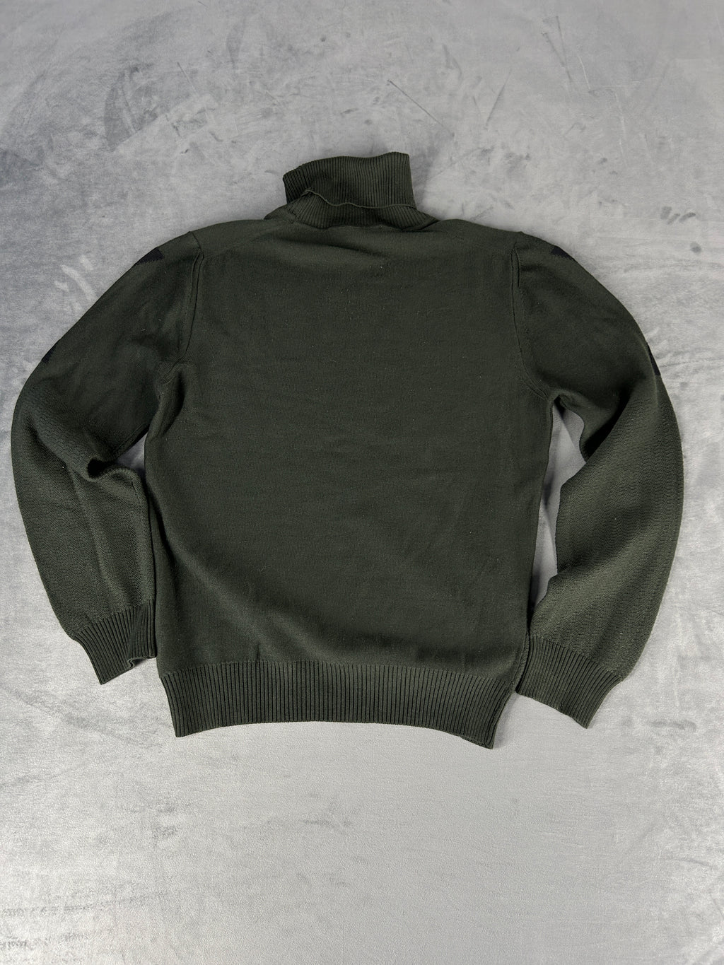 Dolcevita Bikkembergs verde militare in lana con logo – Uomo Taglia M