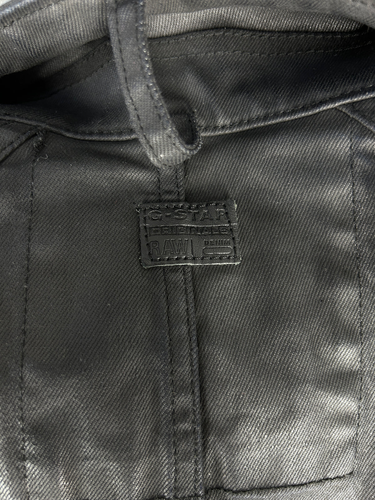 Cappotto G-Star RAW nero in cotone cerato – Uomo Taglia L
